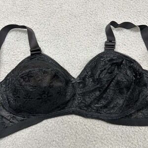 Norvell Bra 36I Full Coverage 574 soft Cup Cone Floral Lace NWOT NOS